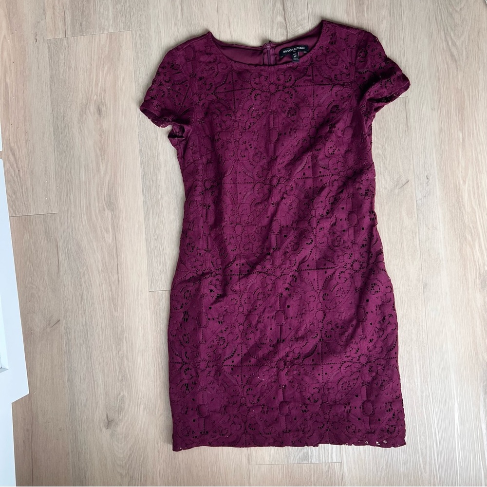 Maroon Lace Dress